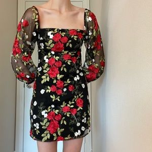 Lovers + Friends Rose Cocktail mini dress